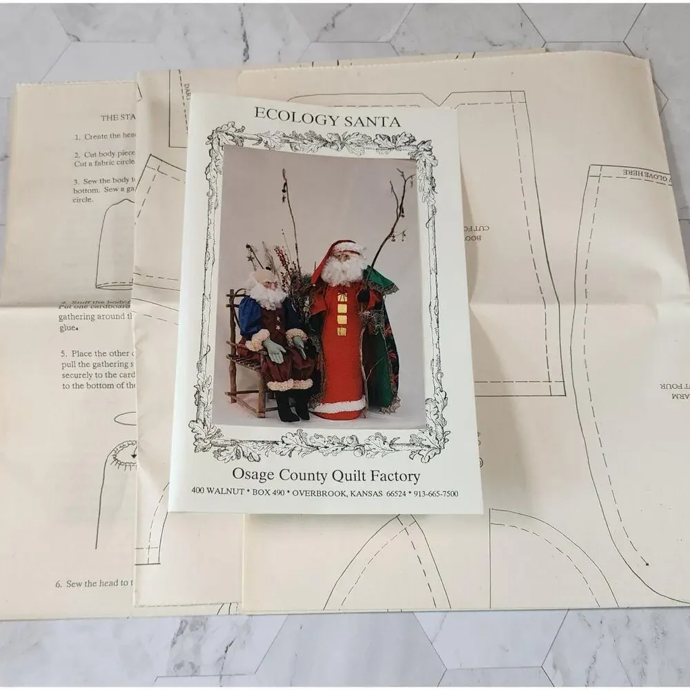 Osage County Quilt Factory Ecology Santa 29.5